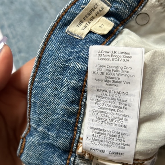 MADEWELL THE PERFECT VINTAGE HIGH RISE JEANS DISTRESSED RAW HEM SIZE 27 - Picture 10 of 15